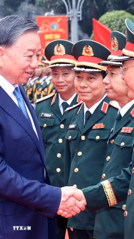 Tổng Bí thư, Chủ tịch nước Tô Lâm và các đại biểu. (Ảnh: Thống Nhất/TTXVN)