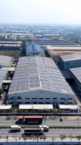Một góc Khu công nghiệp VSIP (Thành phố Hồ Chí Minh). (Ảnh: Thanh Vũ/TTXVN)