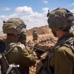 Binh sỹ Israel tham gia chiến dịch quân sự tại Dải Gaza. (Ảnh: THX/TTXVN phát)