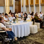 Dự án đã giúp cho hàng trăm người khuyết tật ổn định cuộc sống. (Ảnh: Sỹ Thắng/TTXVN)