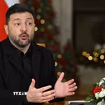Tổng thống Ukraine Volodymyr Zelensky. (Ảnh: PAP/TTXVN phát)