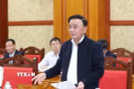 Ông Trần Cẩm Tú, Ủy viên Bộ Chính trị, Thường trực Ban Bí thư, phát biểu chỉ đạo. (Ảnh: Phương Hoa/TTXVN)
