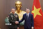 Thủ tướng Lê Minh Hưng tiếp Đại tướng Tea Seiha, Phó Thủ tướng, Bộ trưởng Bộ Quốc phòng Campuchia. (Ảnh: Lâm Khánh/TTXVN)