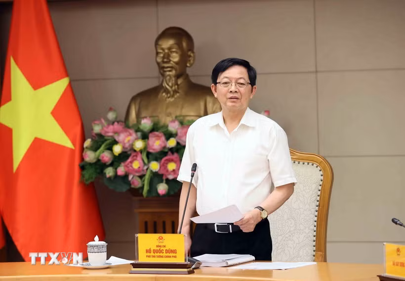 Phó Thủ tướng Hồ Quốc Dũng phát biểu tại cuộc họp. (Ảnh: An Đăng/TTXVN)