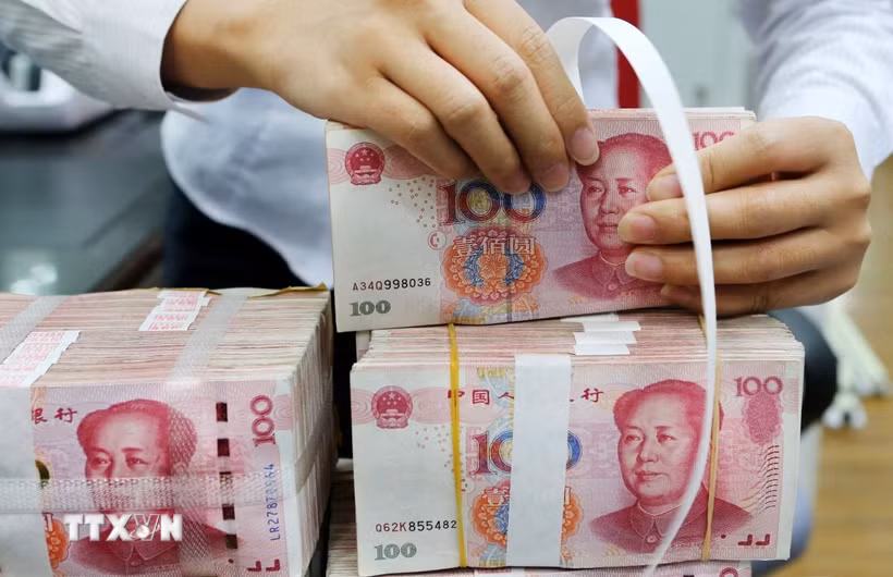 Đồng nhân dân tệ của Trung Quốc. (Ảnh: AFP/TTXVN)