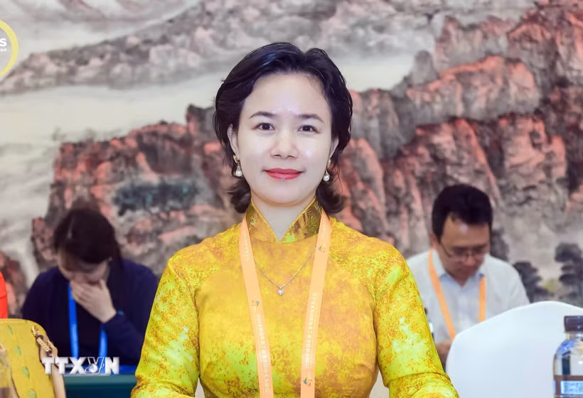 Giáo sư-Tiến sỹ Phan Thị Trà My, Chủ tịch Hội doanh nghiệp Việt Nam tại Trung Quốc. (Ảnh: TTXVN phát)