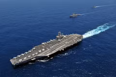 Nhóm tác chiến tàu sân bay Mỹ Abraham Lincoln áp sát Trung Đông giữa lúc căng thẳng với Iran 