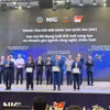 Lễ công bố thành lập ba Mạng lưới đổi mới sáng tạo và chuyên gia ngành công nghệ chiến lược mới: Lượng tử (VNQuantum), An ninh mạng (ViSecurity) và Hàng không, vũ trụ, thiết bị bay không người lái (UAV Việt Nam) ngày 25/08/2025. (Ảnh: Vietnam+)