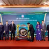 Lễ đánh cồng khai trương phiên giao dịch chứng khoán đầu năm 2025, tại Sở giao dịch Chứng khoán Hà Nội, ngày 2/1. (Ảnh: Vietnam+)