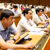 Kết quả biểu quyết cho thấy 436 đại biểu tán thành, chiếm tỷ lệ 91,21%. (Ảnh: TTXVN)
