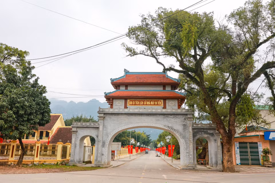 Nhà máy in tiền đầu tiên của chính quyền Cách mạng Việt Nam nằm ở đồn điền Chi Nê (giai đoạn 1946 - 1947) nay là xã Cố Nghĩa, huyện Lạc Thủy, tỉnh Hòa Bình. (Ảnh: Minh Sơn/Vietnam+)