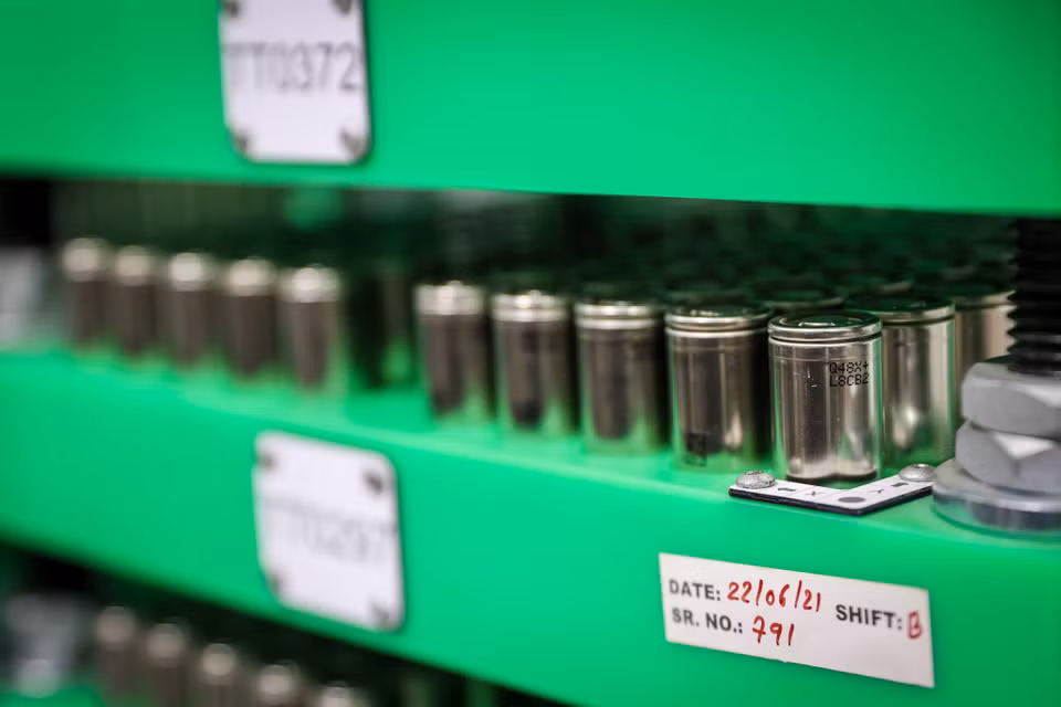 Bộ pin được xem là 'trái tim năng lượng' của ôtô điện. (Ảnh: Minh Sơn/Vietnam+)