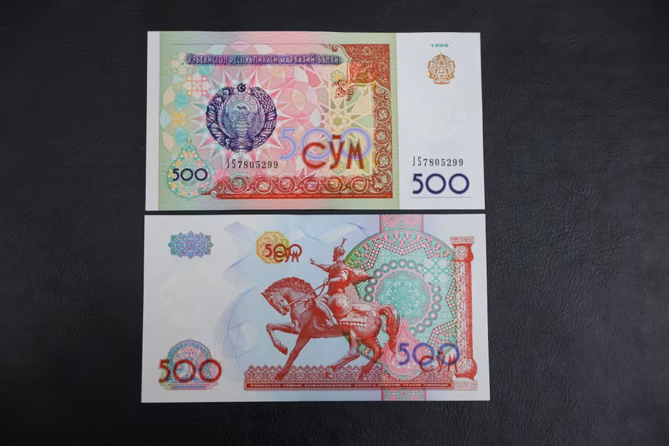Tờ tiền của Uzabekistan tượng trưng cho sự 'mã đáo thành công'. (Ảnh: Minh Sơn/Vietnam+)