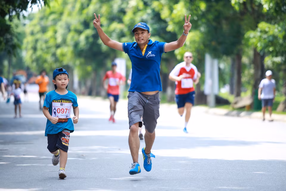 BBGV Fun Run là một sự kiện nhằm mục đích tổ chức sân chơi thường niên và đây cũng là một cơ hội để xây dựng tinh thần đoàn kết tập thể và gây quỹ cho những người có hoàn cảnh khó khăn tại Việt Nam. (Ảnh: Minh Sơn/Vietnam+)