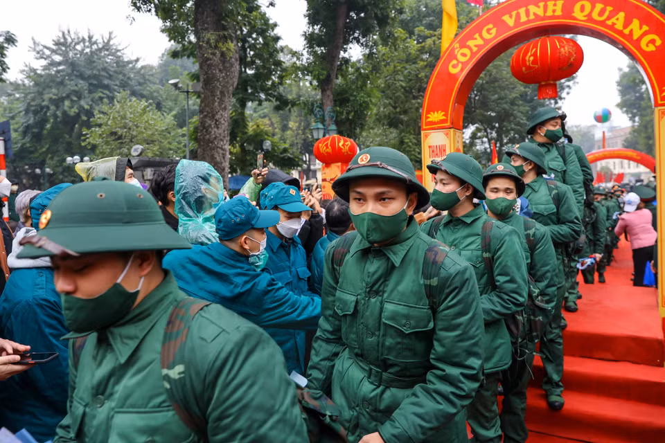 Theo báo cáo của các cơ quan, đơn vị giao nhận quân, chất lượng tuyển quân năm 2022 đảm bảo đúng tiêu chuẩn, quy định. (Ảnh: Minh Sơn/Vietnam+)