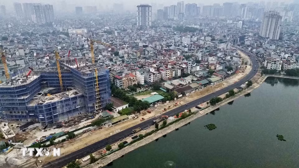 Đoạn tuyến Nguyễn Trãi-Đầm Hồng thông xe kỹ thuật ngày 10/10. (Ảnh: Trần Việt/TTXVN)