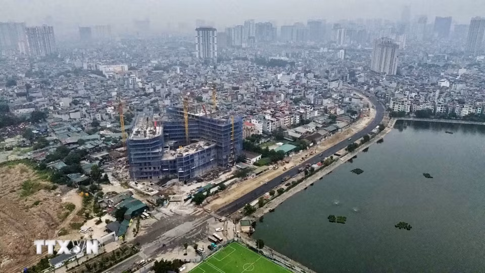 Đoạn tuyến Nguyễn Trãi-Đầm Hồng thông xe kỹ thuật ngày 10/10. (Ảnh: Trần Việt/TTXVN)