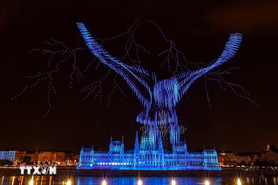 Màn trình diễn mừng Quốc khánh tại Budapest, Hungary, ngày 20/8/2026. (Ảnh: THX/TTXVN phát)