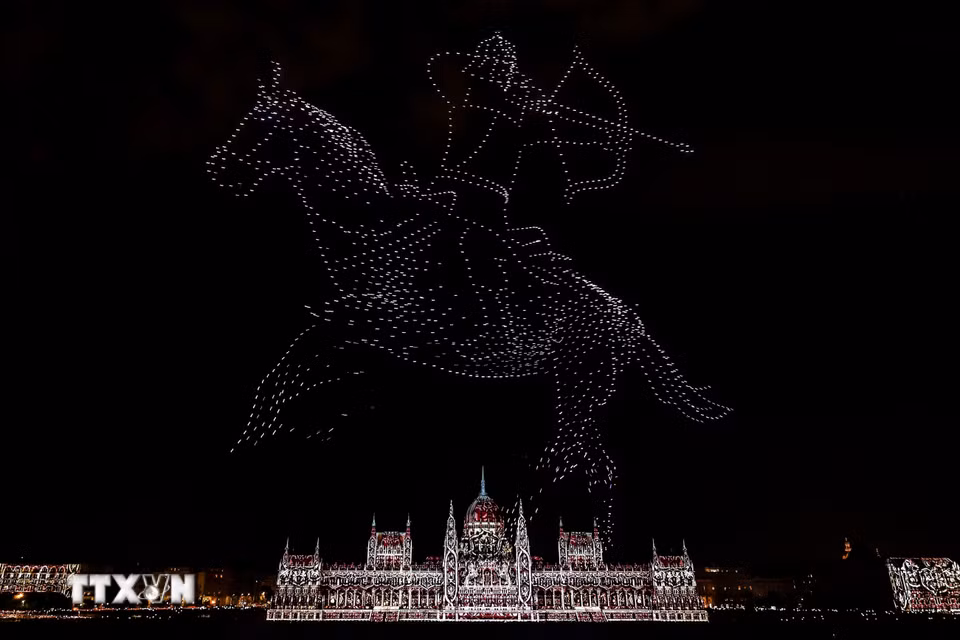Màn trình diễn mừng Quốc khánh tại Budapest, Hungary, ngày 20/8/2026. (Ảnh: THX/TTXVN phát)