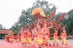 Lễ hội Lam Kinh được bắt đầu với nghi thức rước kiệu truyền thống. (Ảnh: Hoa Mai/TTXVN)