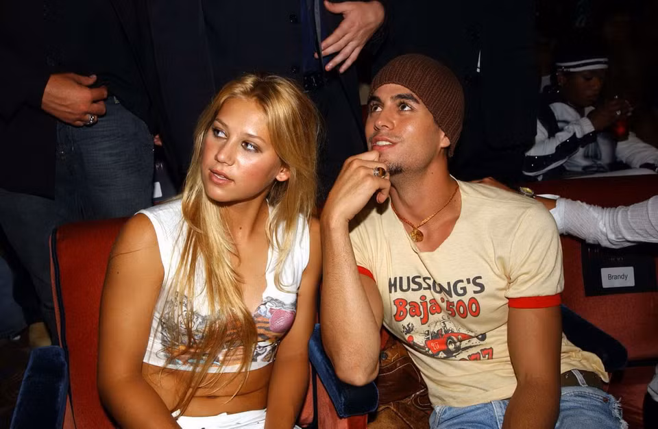 Cặp đôi Anna Kournikova và Enrique Iglesias quen nhau khi đóng chung clip ca nhạc Escape vào năm 2001. Họ chia tay vào năm 2013. (Nguồn: Image Direct)
