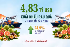 Xuất khẩu rau quả đạt 4,83 tỷ USD, nhiều thị trường tiếp tục được mở cửa