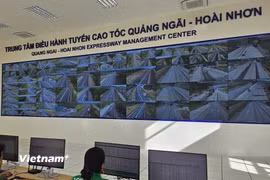 Trung tâm điều hành giao thông thông minh của tuyến cao tốc Quảng Ngãi-Hoài Nhơn. (Ảnh: PV/Vietnam+)
