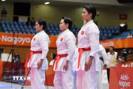 Karate mang về HCV đầu tiên cho đoàn Việt Nam tại ASIAD 2026. (Ảnh: TTXVN phát)
