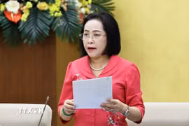 Phó Chủ tịch Quốc hội Nguyễn Thị Thanh phát biểu. (Ảnh: Doãn Tấn/TTXVN)