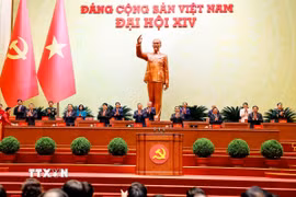 Đoàn Chủ tịch phiên trù bị Đại hội XIV của Đảng. (Ảnh: TTXVN)