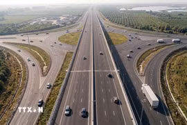 Phối cảnh dự án đường kết nối sân bay Long Thành. (Ảnh: TTXVN phát)