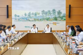 Thủ tướng Lê Minh Hưng, đại biểu Quốc hội thành phố Hải Phòng phát biểu. (Ảnh: Doãn Tấn/TTXVN)