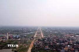 Dự án đầu tư xây dựng đường Vành đai 4-Vùng Thủ đô Hà Nội hoàn thành sẽ giúp hoàn thiện hệ thống hạ tầng giao thông vùng Thủ đô. (Ảnh: Vũ Quang/TTXVN)