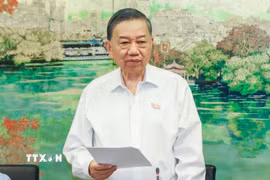 Tổng Bí thư, Chủ tịch nước Tô Lâm, đại biểu Quốc hội Thành phố Hà Nội phát biểu. (Ảnh: Doãn Tấn/TTXVN)
