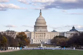 Tòa nhà Quốc hội Mỹ tại Washington, D.C. (Ảnh: THX/TTXVN)