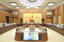Phiên họp của Ủy ban Thường vụ Quốc hội. (Ảnh: TTXVN)