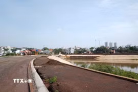 Hồ thủy lợi Ea Tam là dự án trọng điểm của tỉnh Đắk Lắk nhưng chậm tiến độ kéo dài. (Ảnh: Tuấn Anh/TTXVN)