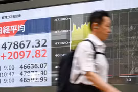 Thị trường chứng khoán Tokyo. (Ảnh minh họa: nikkei)