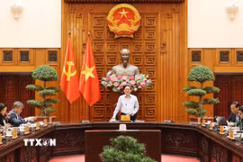 Quang cảnh buổi làm việc. (Ảnh: Xuân Tùng/TTXVN)