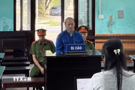 Bị cáo tại phiên tòa. (Ảnh: TTXVN phát)