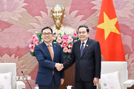 Chủ tịch Quốc hội Trần Thanh Mẫn tiếp Đại sứ Hàn Quốc tại Việt Nam Choi Young Sam. (Ảnh: Doãn Tấn/TTXVN)