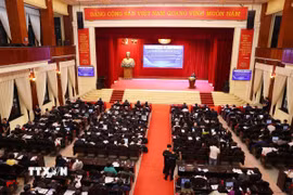 Diễn đàn quốc tế thường niên về Quản trị công năm 2026, với chủ đề "Quản trị bao trùm trong kỷ nguyên phát triển mới: Chuyển đổi hệ thống, đổi mới sáng tạo và Chính phủ sẵn sàng trước tương lai." (Ảnh: Văn Điệp/TTXVN)