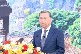 Tổng Bí thư Tô Lâm phát biểu tại Lễ phát động “Tết trồng cây đời đời nhớ ơn Bác Hồ” Xuân Ất Tỵ 2025. (Ảnh: Thống Nhất/TTXVN)