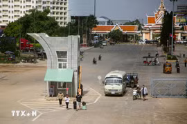 Mộc Bài là cửa ngõ đường bộ lớn nhất phía Nam kết nối Việt Nam với Campuchia, các nước ASEAN và Tiểu vùng sông Mekông mở rộng. (Ảnh: Giang Phương/TTXVN)
