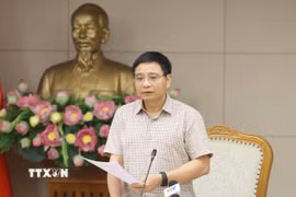 Phó Thủ tướng Nguyễn Văn Thắng phát biểu tại phiên họp. (Ảnh: TTXVN phát)