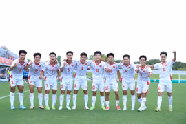 Niềm vui chiến thắng của các cầu thủ U23 Việt Nam. (Nguồn: VFF)