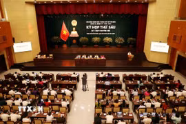 Quang cảnh Kỳ họp thứ sáu, Hội đồng Nhân dân Thành phố Hồ Chí Minh khóa XI. (Ảnh: Xuân Khu/TTXVN)