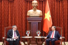 Tổng Bí thư, Chủ tịch nước Tô Lâm trả lời phỏng vấn của Hãng thông tấn TASS (Liên bang Nga). (Ảnh: Thống Nhất.TTXVN)