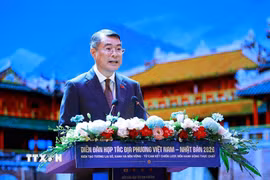 Thủ tướng Lê Minh Hưng phát biểu tại Diễn đàn Hợp tác địa phương Việt Nam-Nhật Bản năm 2026. (Ảnh: Dương Giang/TTXVN)
