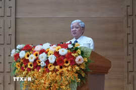 Đồng chí Đỗ Văn Chiến, Ủy viên Bộ Chính trị, Phó Chủ tịch Thường trực Quốc hội phát biểu tại Hội nghị. (Ảnh: Sỹ Tuyên/TTXVN)